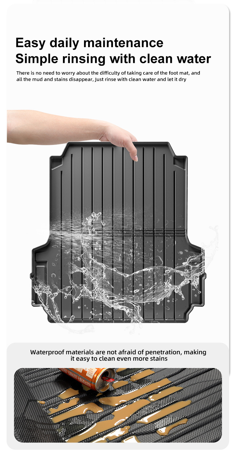 Suitable for Ford Ford Series Car Trunk Mat Tpe Fully Environmentally Friendly Trunk Mat Rear Bucket Mat Backrest Mat