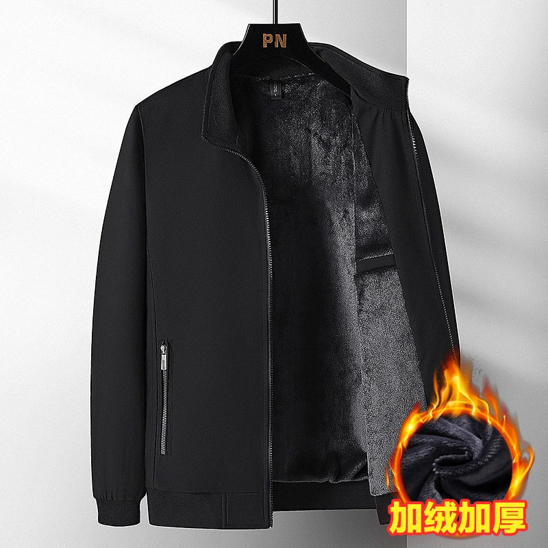 Autumn long-sleeve, comfortable jacket, loose fit, for middle age, plus size