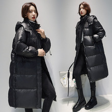 冬季品牌同款轻薄羽绒服女白鸭绒百搭时尚宽松舒适保暖中长款外套
