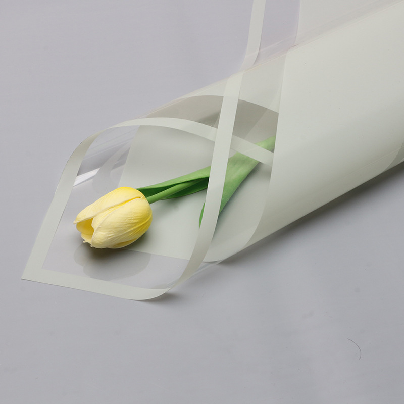 Huaxi marco transparente marco simple OPP al por mayor de papel de vidrio floral ramo de flores envolvendo papel impermeable embalaje de flores