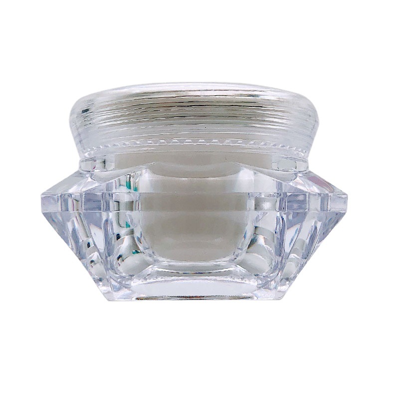 膏霜瓶透明1520g化妆品瓶现货塑料分装瓶钻石面霜祛痘 亚克力瓶5g
