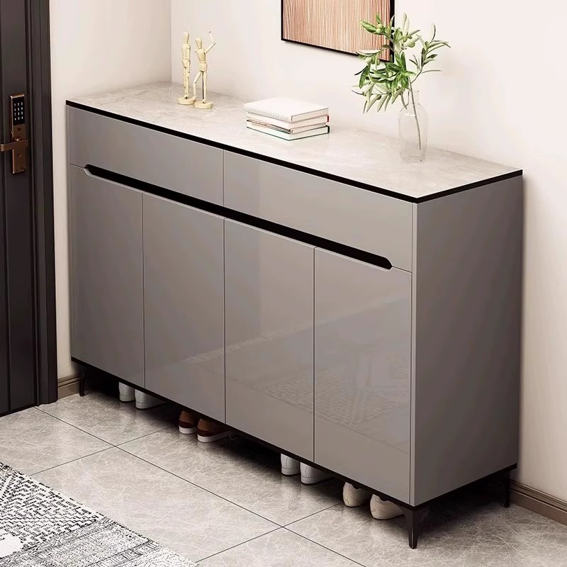 Zapatero puerta de entrada gabinete de porche para el hogar nuevo gabinete de almacenamiento de estilo caliente 2025 sala de estar balcón puerta de entrada armario de almacenamiento zapatero