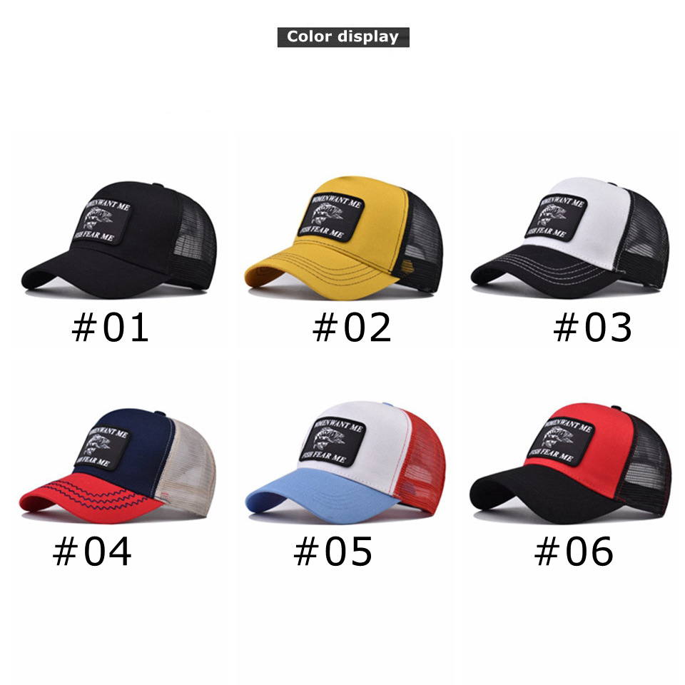 Cappellini da baseball ricamati con motivo a rete con pesci e animali, cappelli da uomo e da donna, cappellini da street dance con personalità colorate_voghion.com