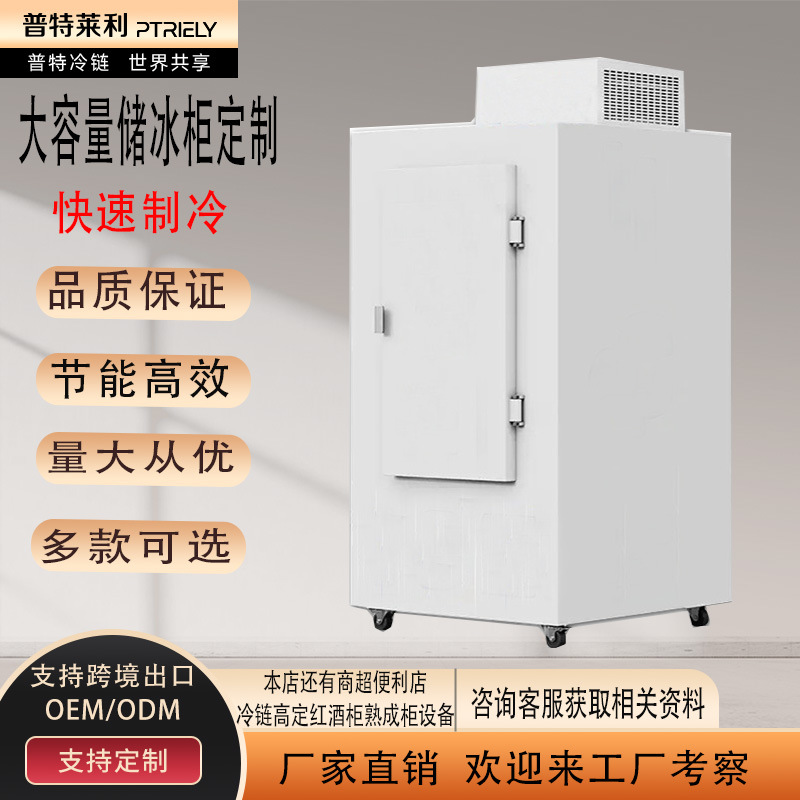 Putrelli Ice Storage Freezer Commercial Large Capacity Wine Beverage Ice Cube Refrigeration Machine Stainless Steel Insulated Freezer