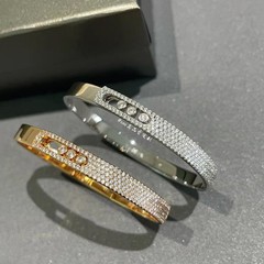 欧米風梅家三钻可動式キラキラ半ダイヤモンドファッションブレスレット、高級感デザイン、高級ブランドブレスレット