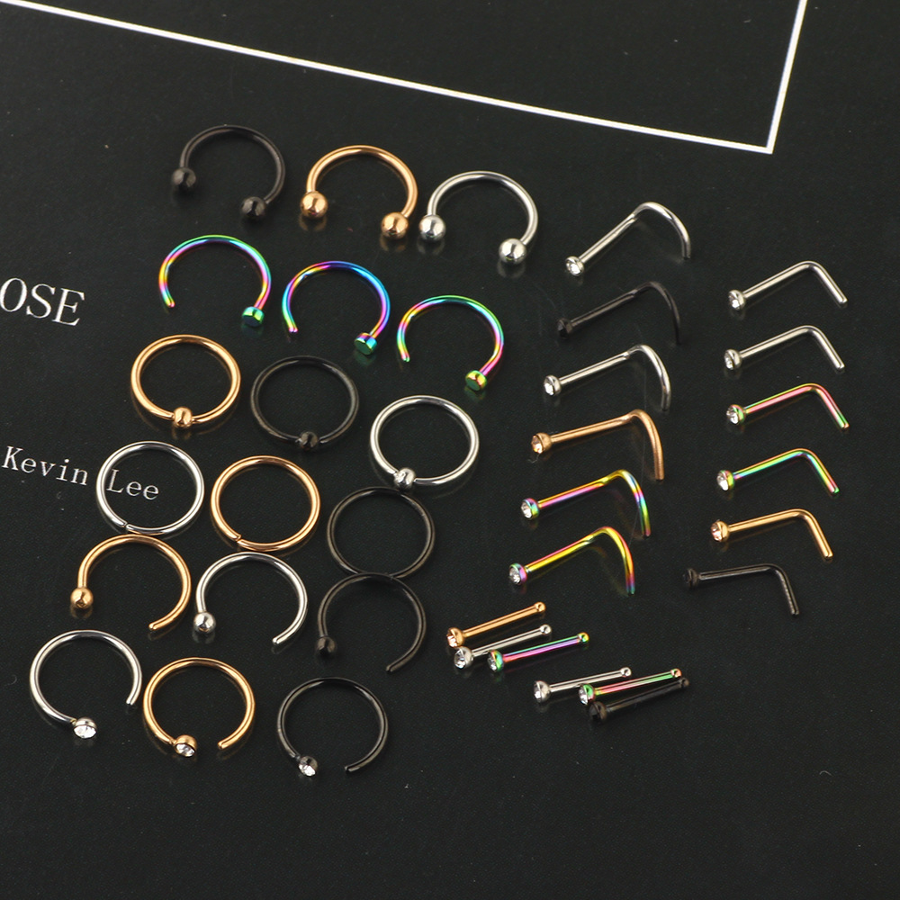 Pointed titanium steel lip stud product view