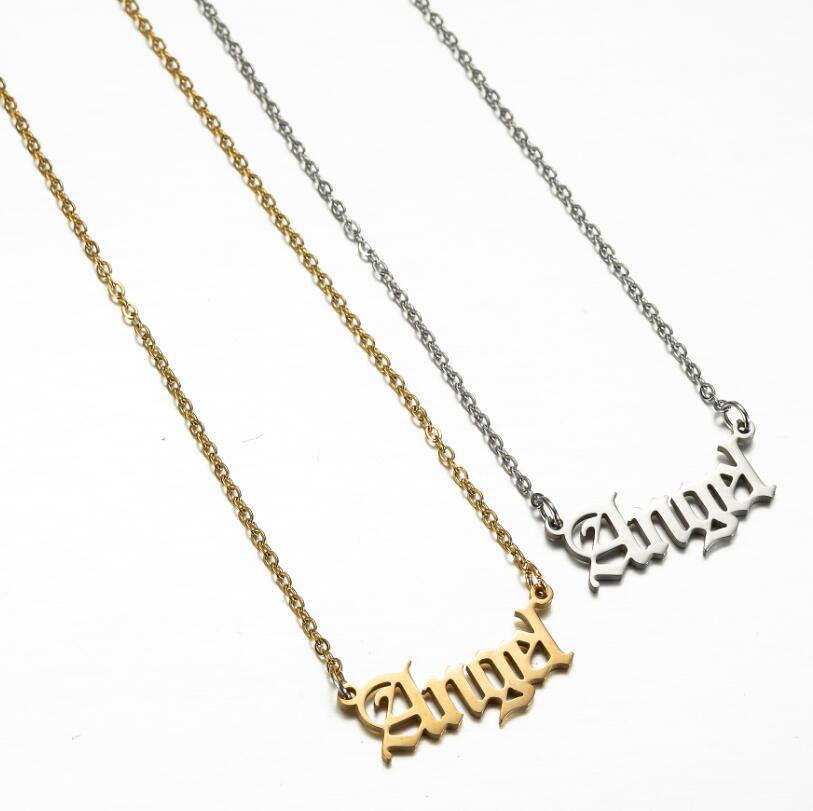1 Piece Fashion Letter Stainless Steel Plating Pendant Necklace display picture 3