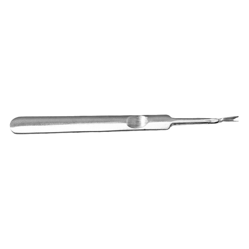 Toque de acero inoxidable soldadura aturdidor cuero tenedor reparación uñas piel muerta uñas belleza herramienta callos empuje cuchillo piedra grande piel muerta tenedor