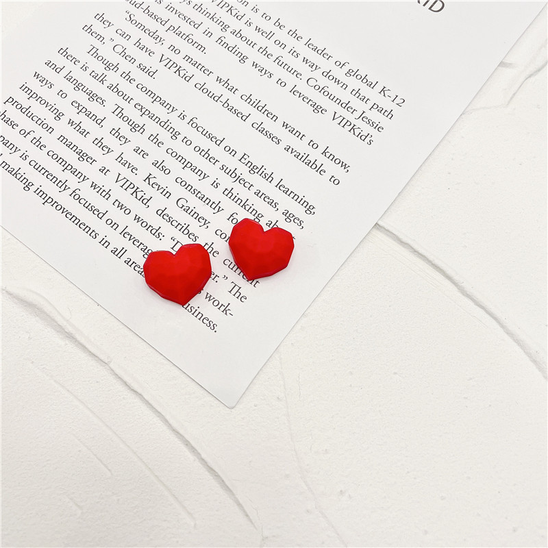 Simple Style Animal Heart Shape Plastic Epoxy Women's Ear Studs 1 Pair display picture 7