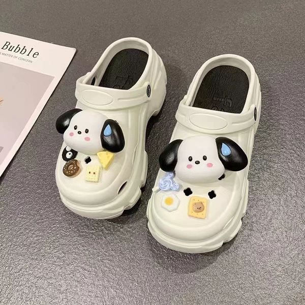 Low Heel 3CM Sweat Dog White