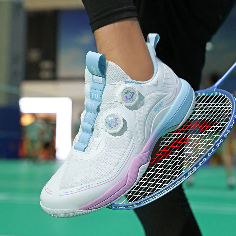 Carbon Plate Badminton Shoes for Men and Women, Couple Style, Mesh Breathable, Non-Slip Table Tennis Shoes, High-End Tennis Shoes, Professional