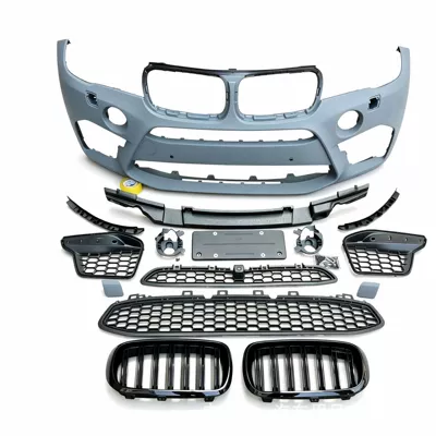Suitable for 14-18 BMW X5 F15 modified to X5M, front and rear bumper assembly, side skirts, M Sport large body kit (Big Surrounded) - x5m-front-bumper