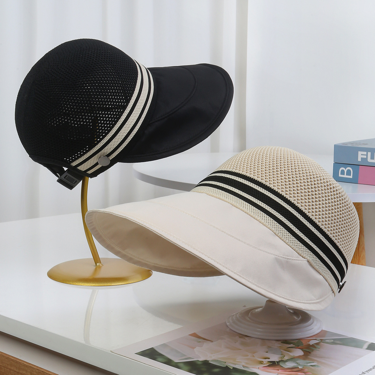 Ruth mejora la protección solar gorra de bisel grande primavera y verano mujer sombrero de pescador de sombra coreano versátil para mostrar la cara a caballo seco rápido