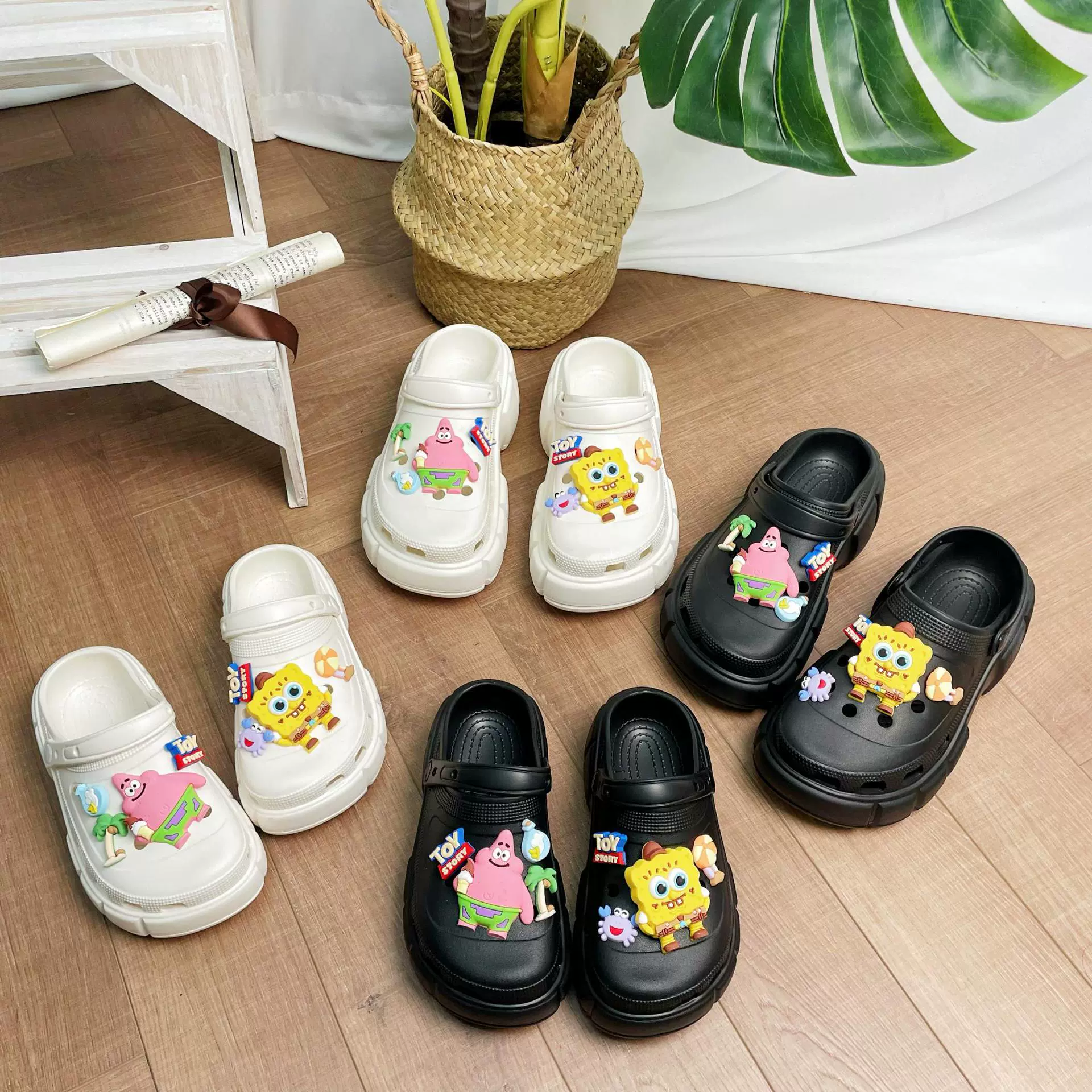 Трансграничные новые кроссовки с толстой подошной 6 см мультфильм родитель-ребенок пещерные туфли