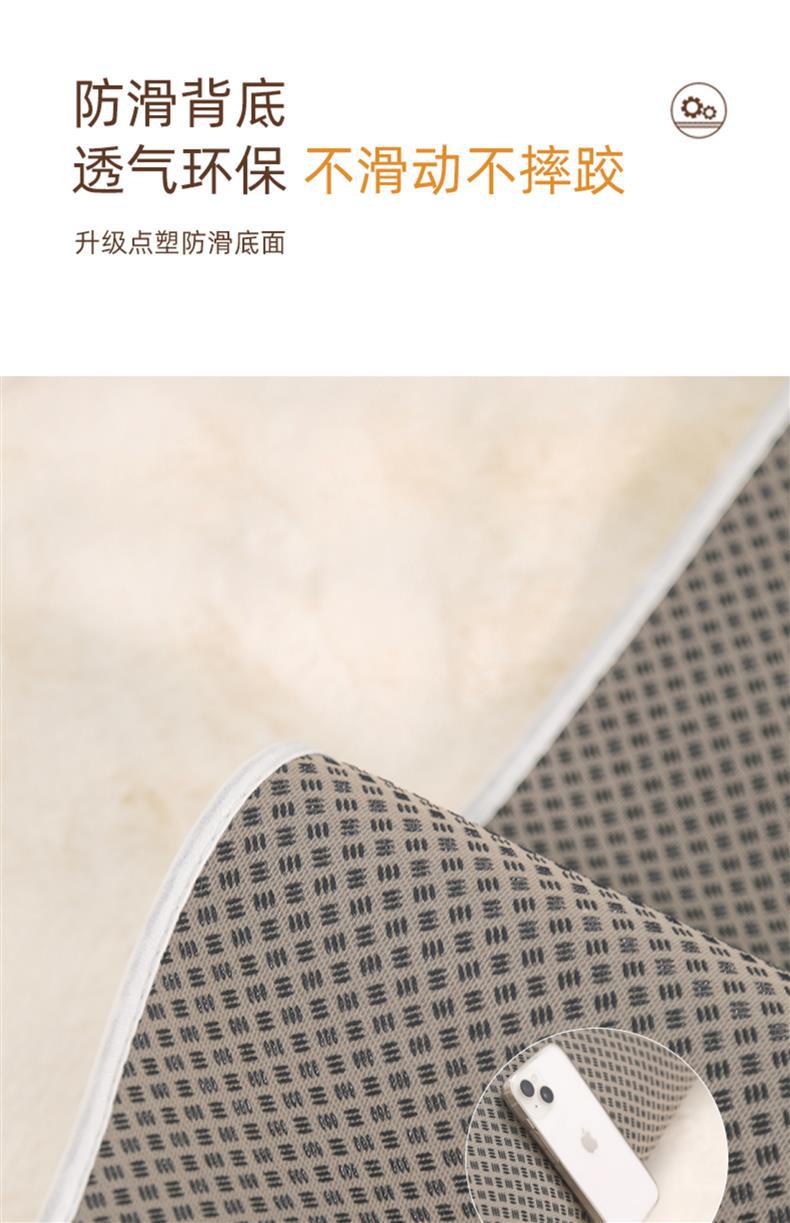 German Carpet 2024 New Bedroom Cream Style Bubble Velvet Thickeneded Pure Color Bedside Blanket Living Room Large Area Floor Mat
