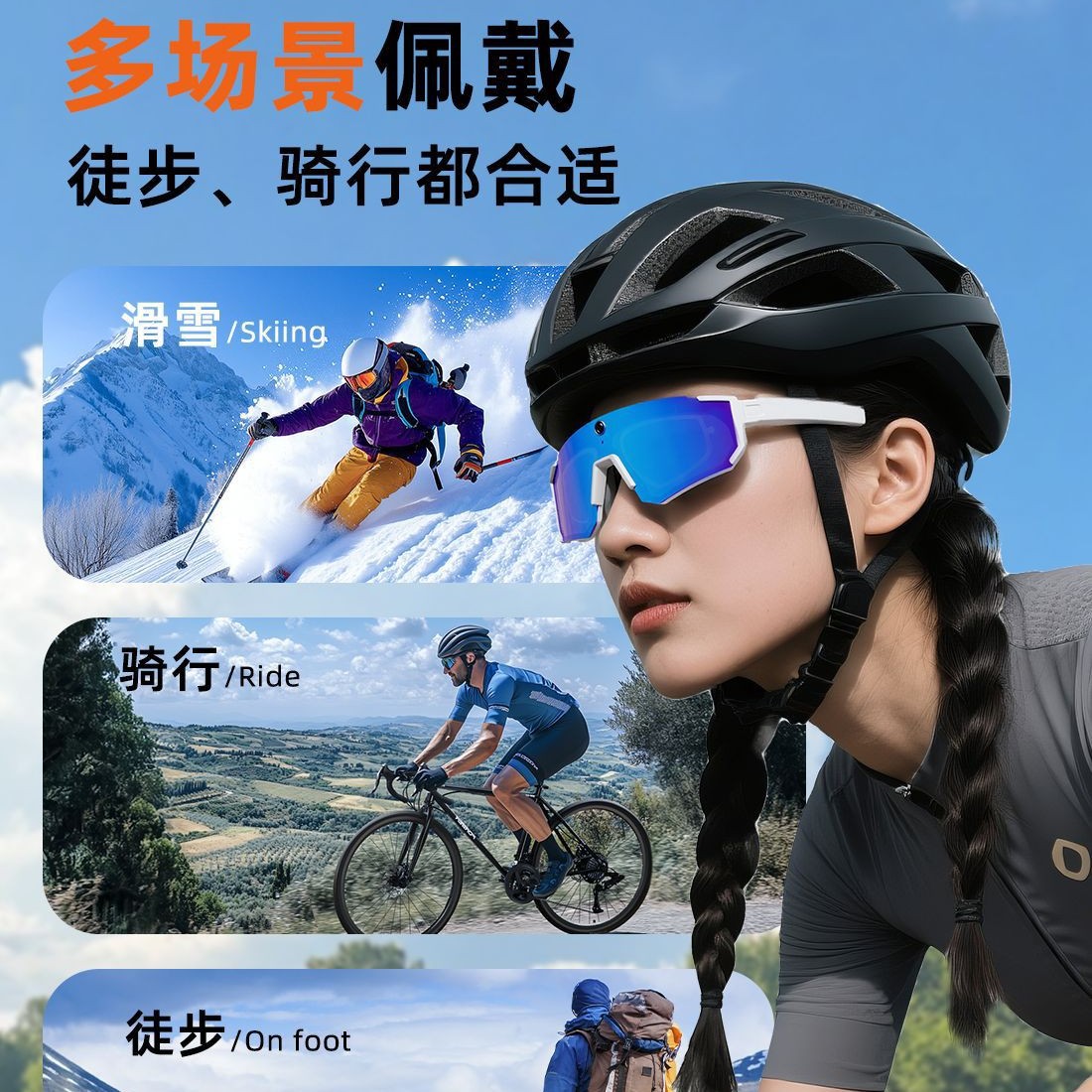 Smart travel glasses, lens, bluetooth