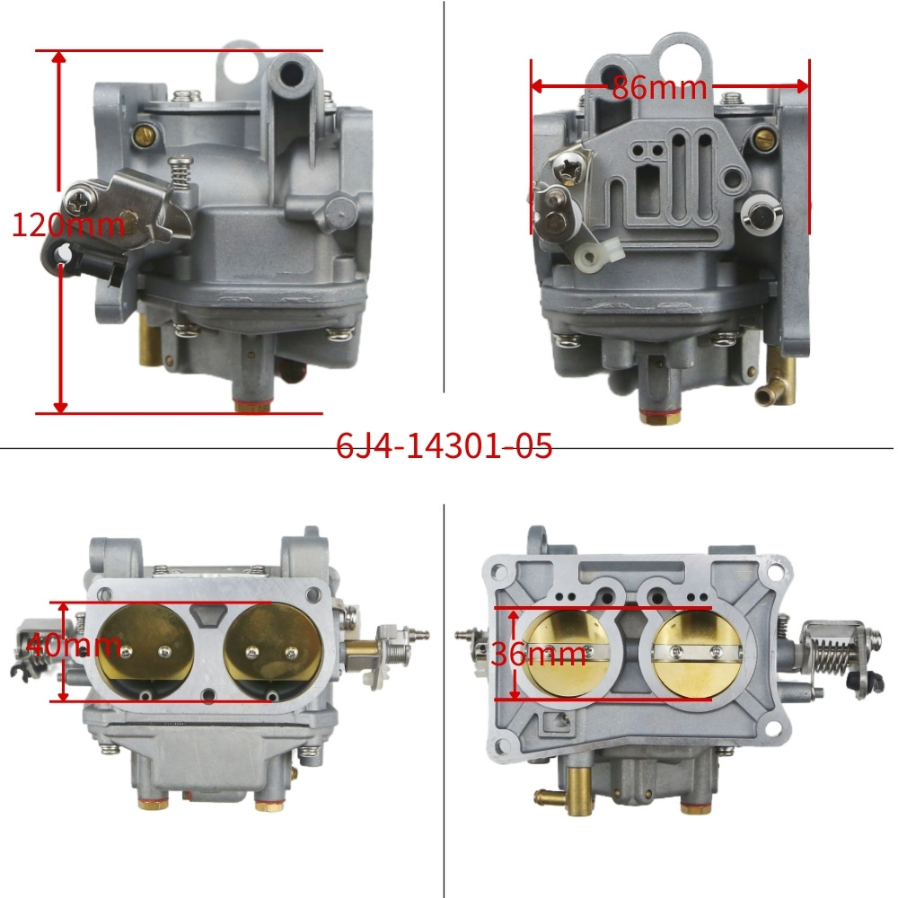 6J4-14301-05 Carburetor for Yamaha Outboard Fishing Boat Propulsion Motor 6F6-14301-06