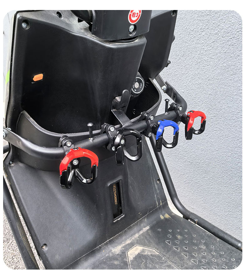 Electric Vehicle Protective Bar Delivery Hook Anti-Fall Hook Battery Motorcycle Bumper Metal Double Groove High Load-Bearing Strength
