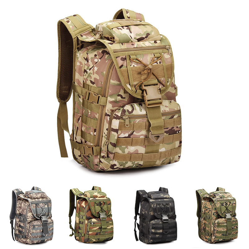 Mochila de tela Oxford al aire libre del ejército bolsa de ventilador mochila de viaje Pez espada deportes bolsa táctica montañismo impermeable bolsa de camuflaje