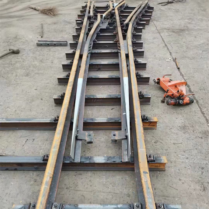 单开双开关对称铁路钢轨道岔 地铁渡线道岔 铁路矿用轨道煤矿道岔