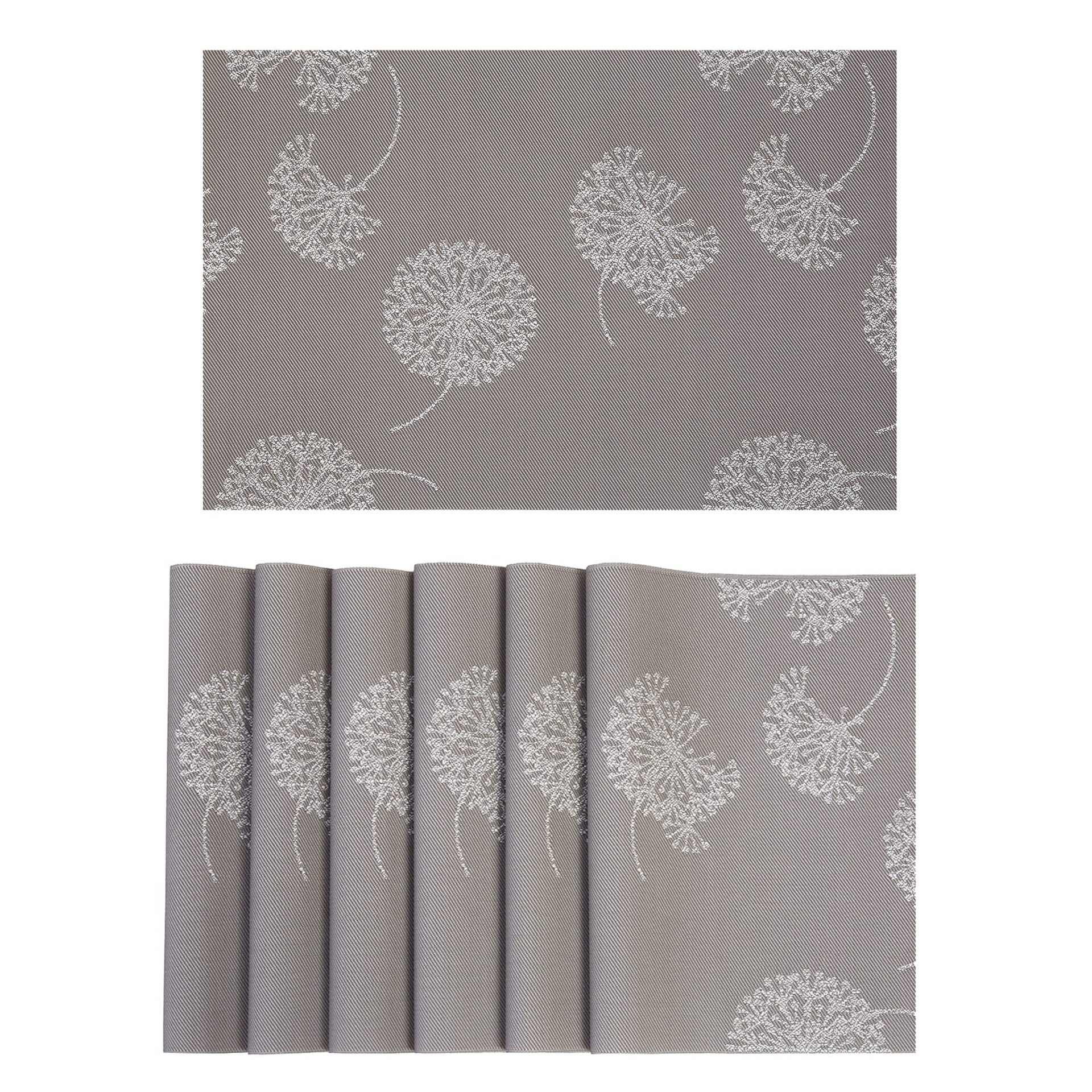 Nuevo estilo moderno simple jacquard estera de mesa de comedor tela PVC impermeable a prueba de aceite de aislamiento estera de mesa de diente de león mantel lote