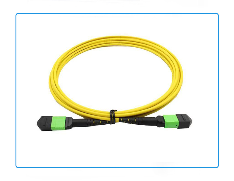 光纤跳线产品实拍图-MPO黄色样图1.png