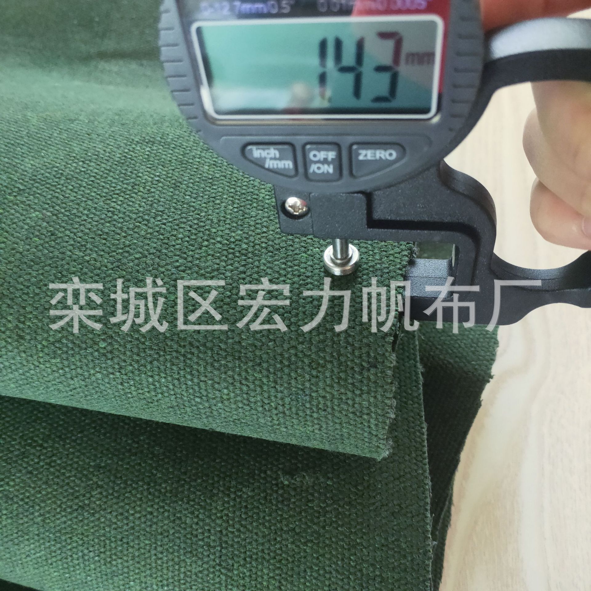 Fábrica de la lona de Hongli lona vieja verde oscuro 5*6 algodón de poliéster verde oscuro grueso 1,3 toldo tela engrosada lona