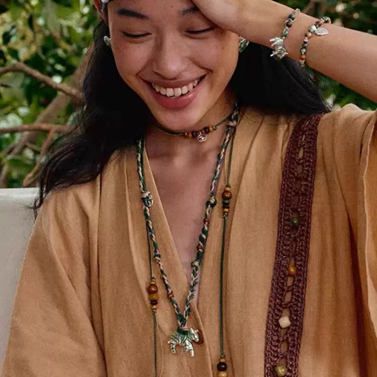 复古串珠项链个性简约时尚百搭手作个性气质款小众设计民族风项链