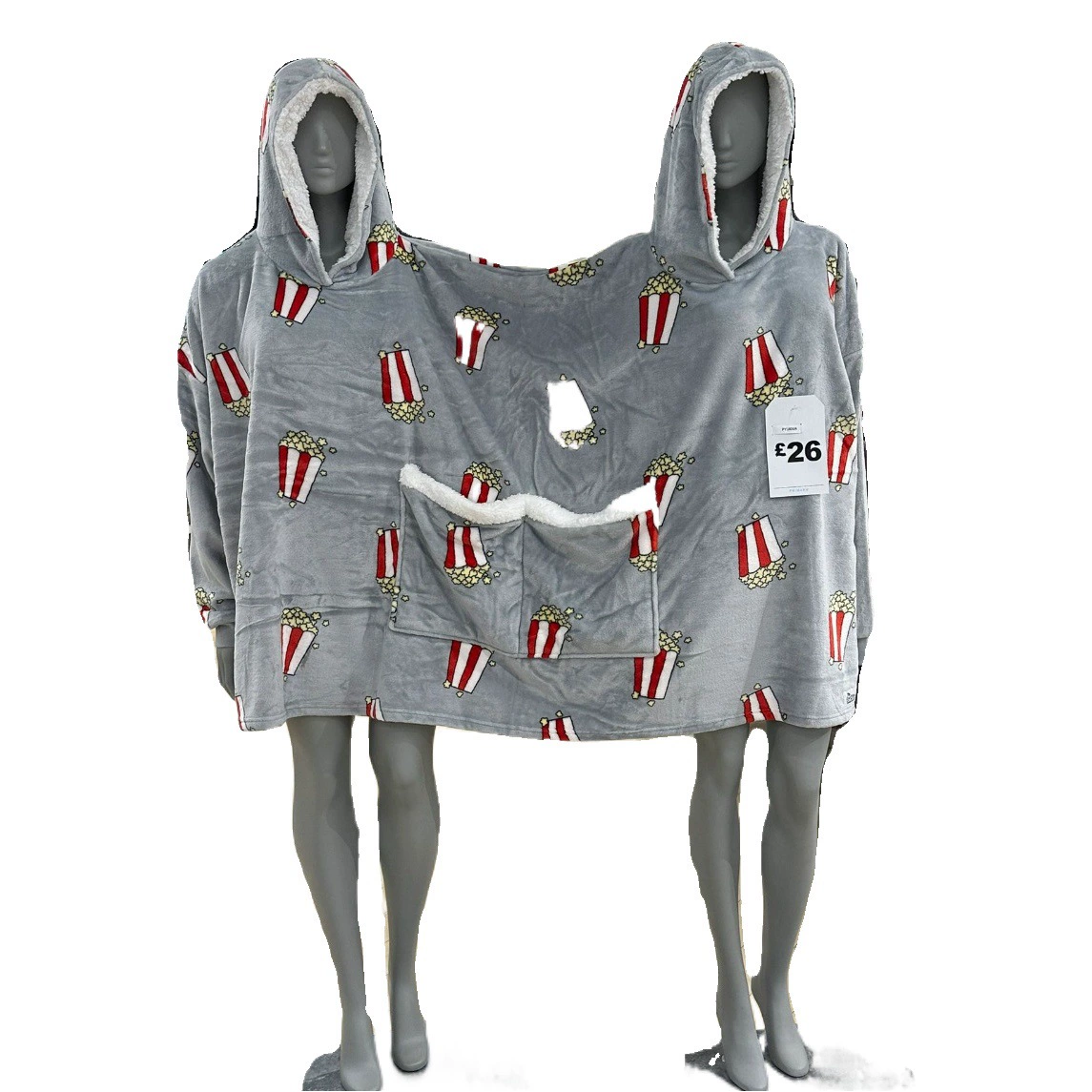 [Спот] попкорн двойная одежда пара свитер осенняя и зимняя пижама креативная свободная пуховая домашняя одежда