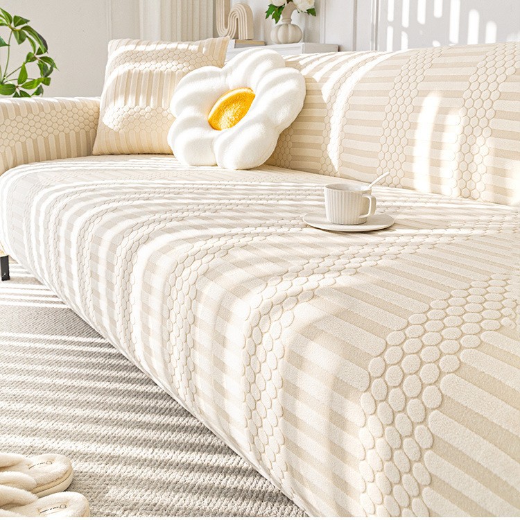 Funda de sofá de estilo crema de alta calidad Funda universal con todo incluido Funda de sofá perezoso universal de cuatro estaciones Cubierta de tela anti-rasguño