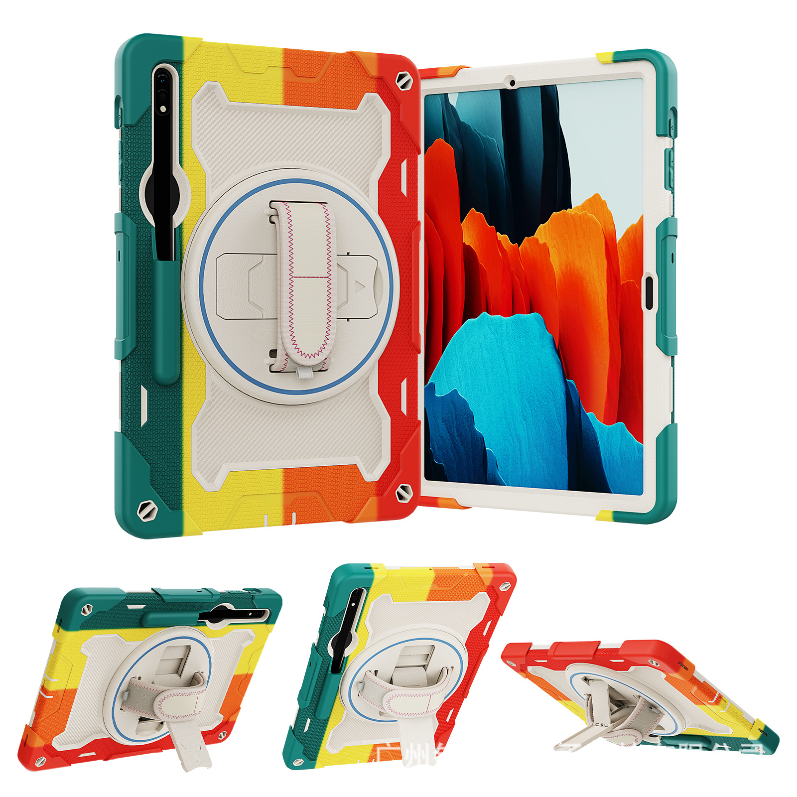 适用三星tab A9款ipad硅胶防摔保护套tab a9 plus平板保护壳支架