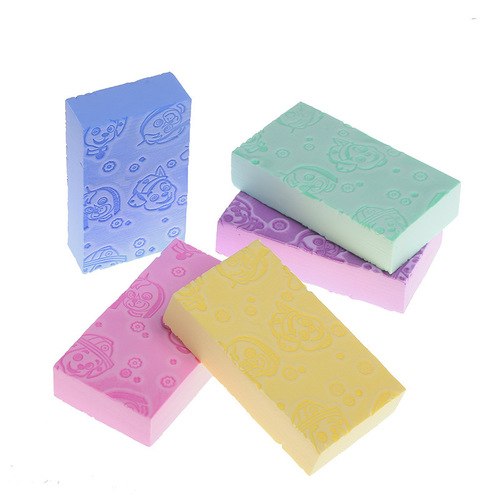 Children's bath sponge scrubbing tool PVA bathing cotton high-density baby scrubbing cotton mud-removing block cotton wholesale