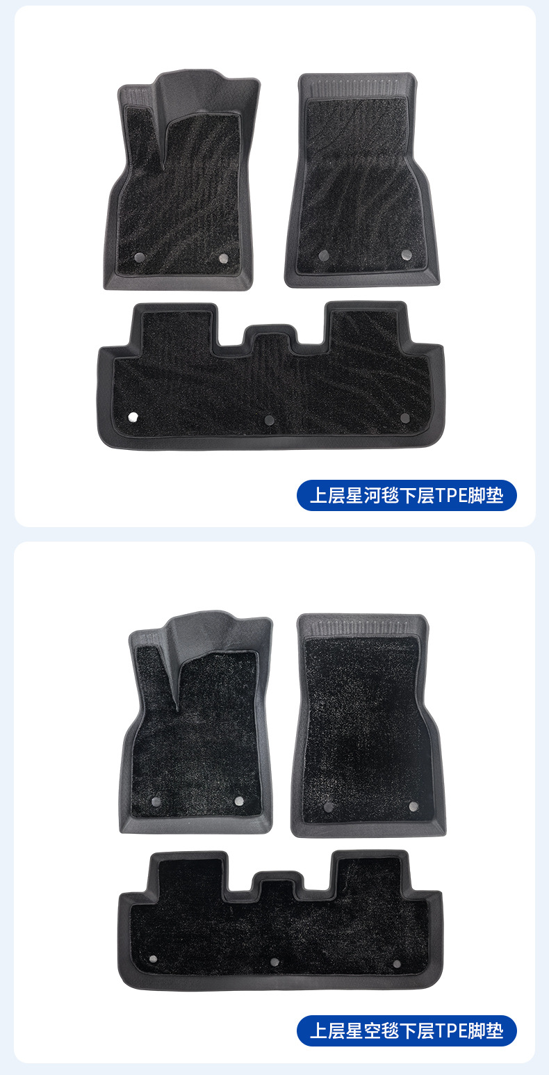 Suitable for Volkswagen Tiguan L7 7-Seater 19-23 Kodiaq 7-Seater Style Tpe Car Floor Mats