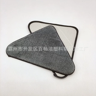 珊瑚绒三角拖把配布原装替换布头天花板清洁纤维绒除尘推毛毛虫布