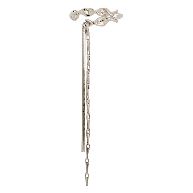 EH122 French Long No Ear Holes Tassel Ear Hanging Earrings Simple Elegant Internet Celebrity Earrings Personalized Ear Bone Clip
