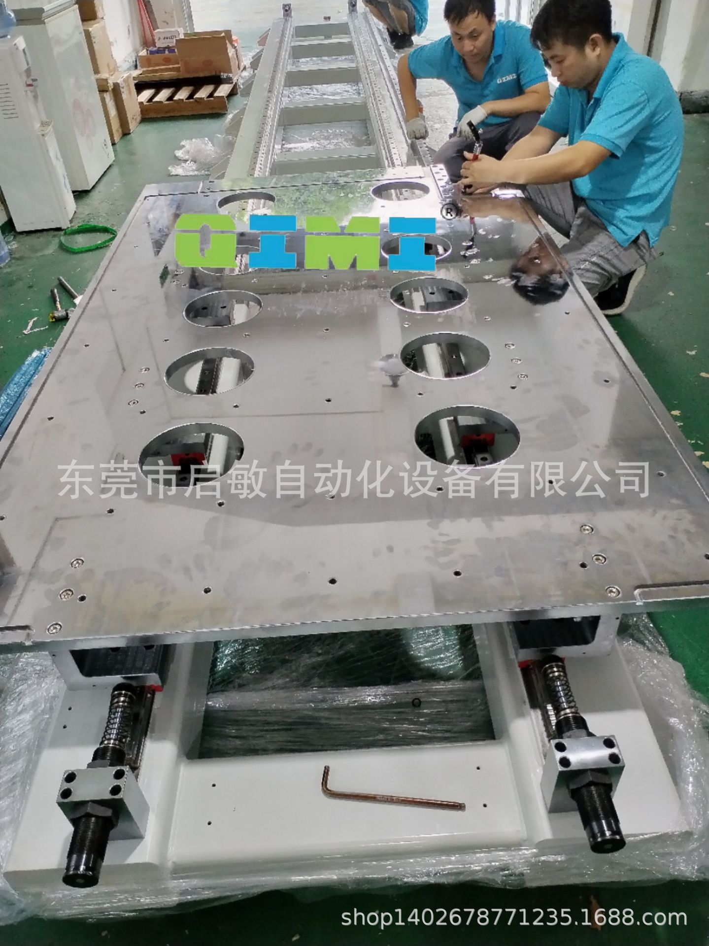 启敏厂家制造地轨机器人第七轴桁架机械手滑台模组上下料机械手