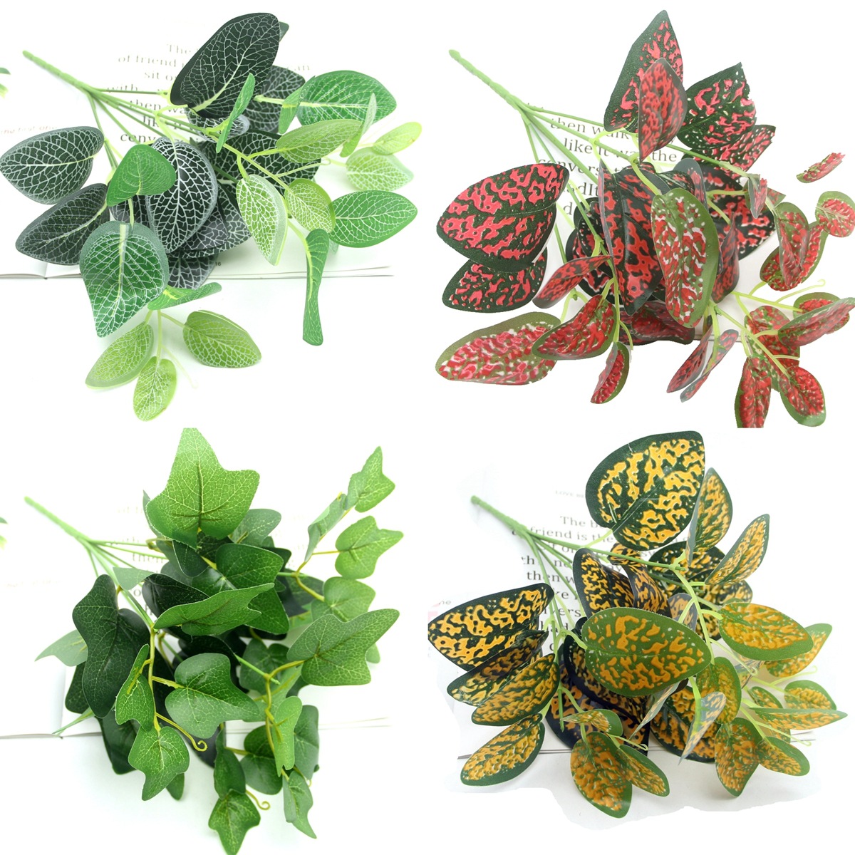 Hojas artificiales verdes tipo potos, decoración para muros, jardines y fondos, hojas plásticas realistas al por mayor