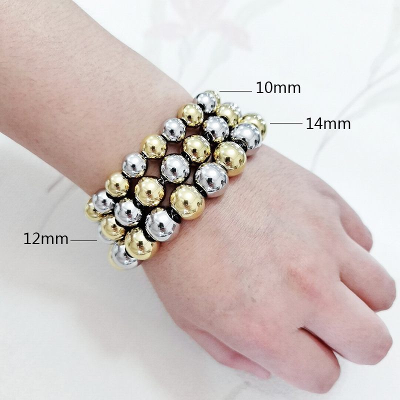 Modern Style Round Stainless Steel Bracelets In Bulk display picture 10