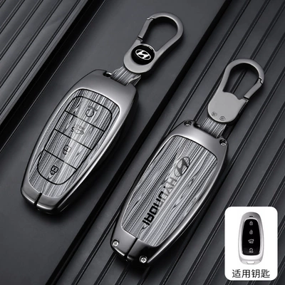 Buckle for Men: Car key bag - standard-model-c-4-button-wood-grain-gray-car-logo-buckle