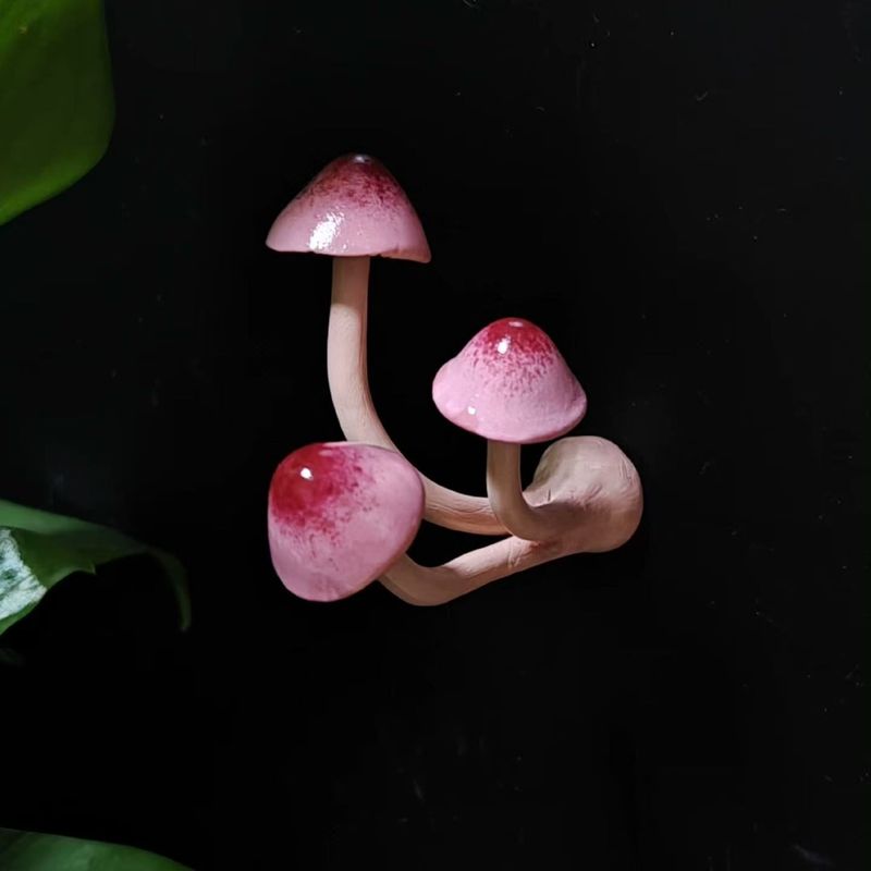 云南野生菌冰箱贴 手工制作 磁铁冰箱贴 蘑菇冰箱贴 冰箱贴磁吸式|undefined