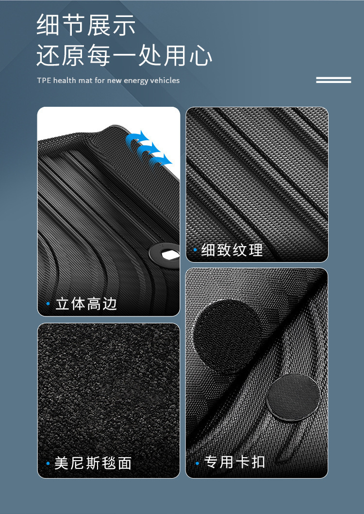 Suitable for 20-26 Models of Highlander/Crown Land Cruiser Car Floor Mats, All Tpe Floor Mats, Trunk Mat, Backrest Mat