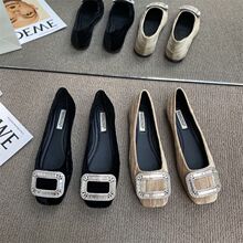 2025年四季可穿新款绒面舒适单鞋休闲潮流百搭女鞋软底舒适高级感