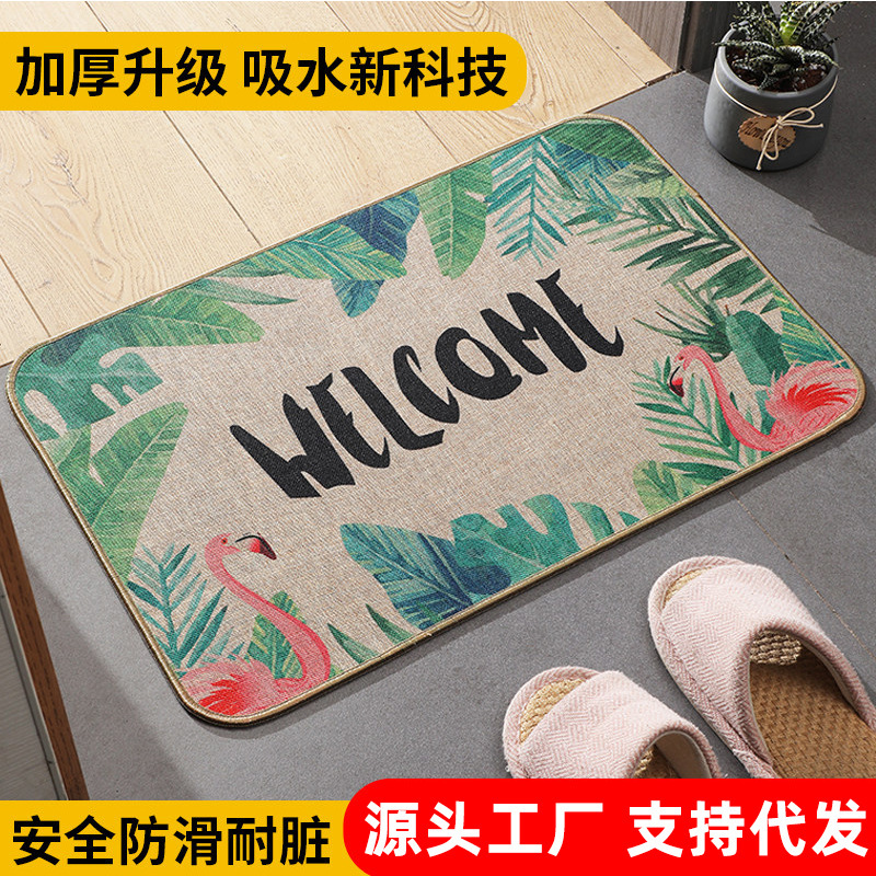 Linen Entrance Door Mats, Stain-Resistant Household Carpets, Bathroom Non-Slip Absorbent Mats, Bathroom Foot Mats, Manufacturer Wholesale