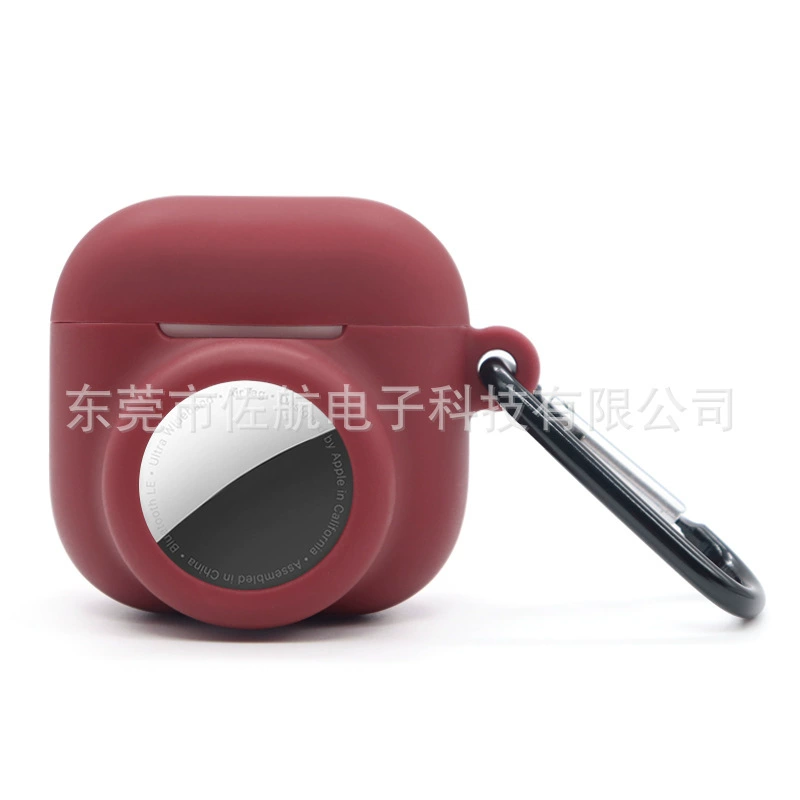 Защитный силиконовый чехол (для Apple AirPods 4) — 2-в-1 совместимый с AirTag, беспроводной Bluetooth