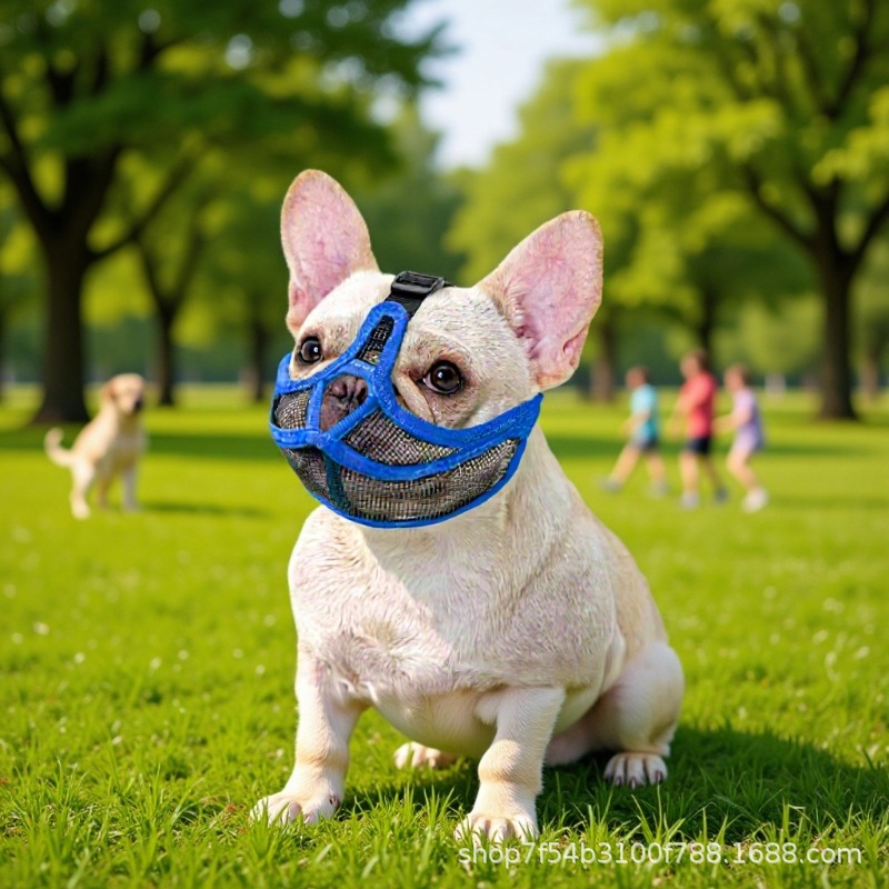 Nuevo perro de boca corta máscara de lucha de perros máscara de perro anti-moldura anti-alimento máscara de perro transpirable image 2