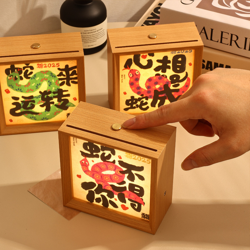 Calligraphy night light table creative charging light hollow luminous photo frame DIY decorative picture frame custom wholesale
