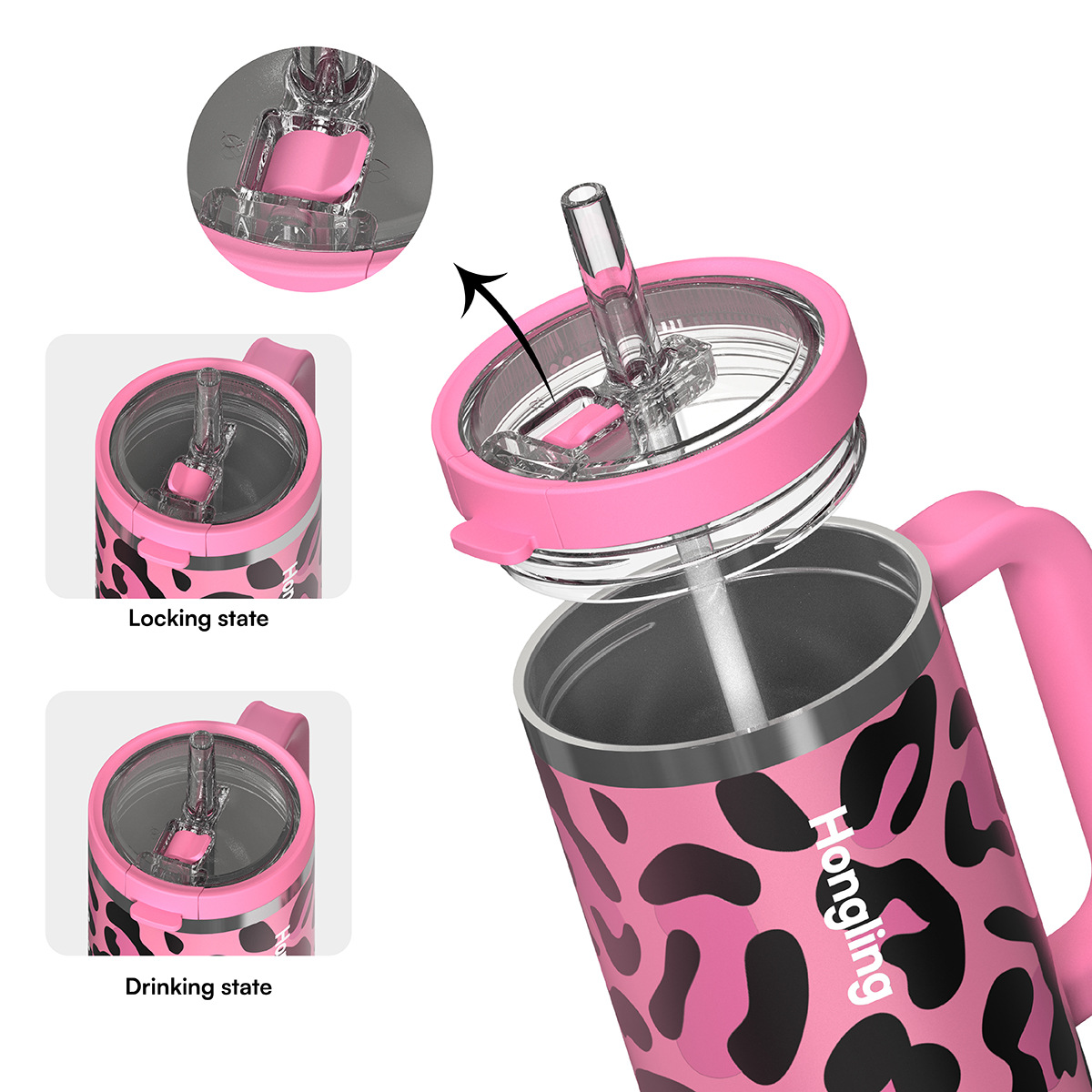New Product: Leak-Proof Push-Lid, Large Capacity 40Oz Car With Handle, Custom-Made 304 Stainless Steel Ice Of Top Quality_voghion.com