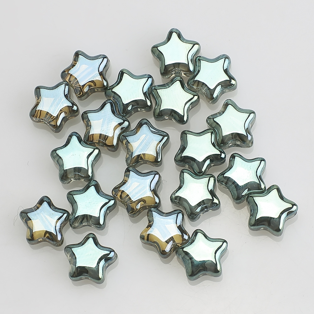 Nuevo colorido estrella de cinco puntas 8MM agujero medio colgante de cristal de bricolaje hecho a mano con cuentas de accesorios de joyería al por mayor image 16