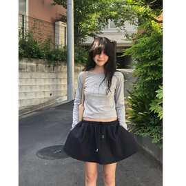现 2026夏季新款韩国东大门baby酱恩爱情侣小马印花长袖t恤