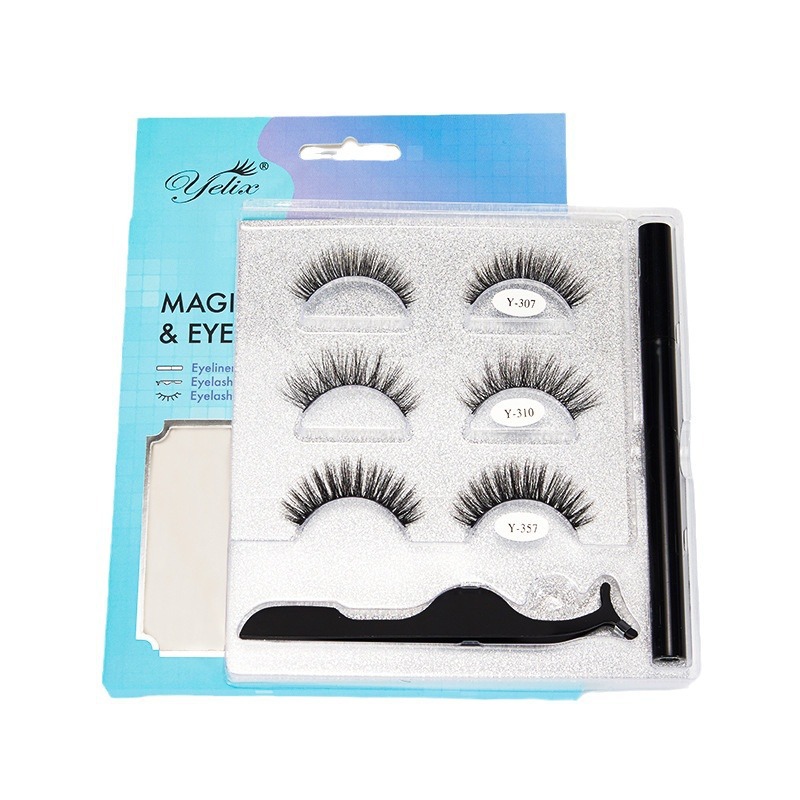 Fábrica de pestañas transfronterizas bajo una pieza perezosa belleza pestañas conjunto de pestañas enteras pequeñas pestañas fantasmas al por mayor pestañas falsas